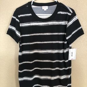 Black and white striped liv